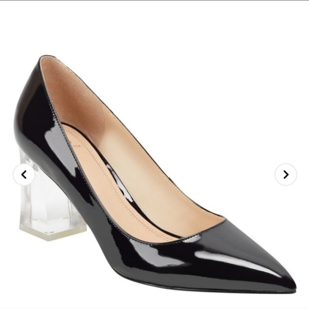ZALA BLOCK HEEL POINTY TOE PUMP